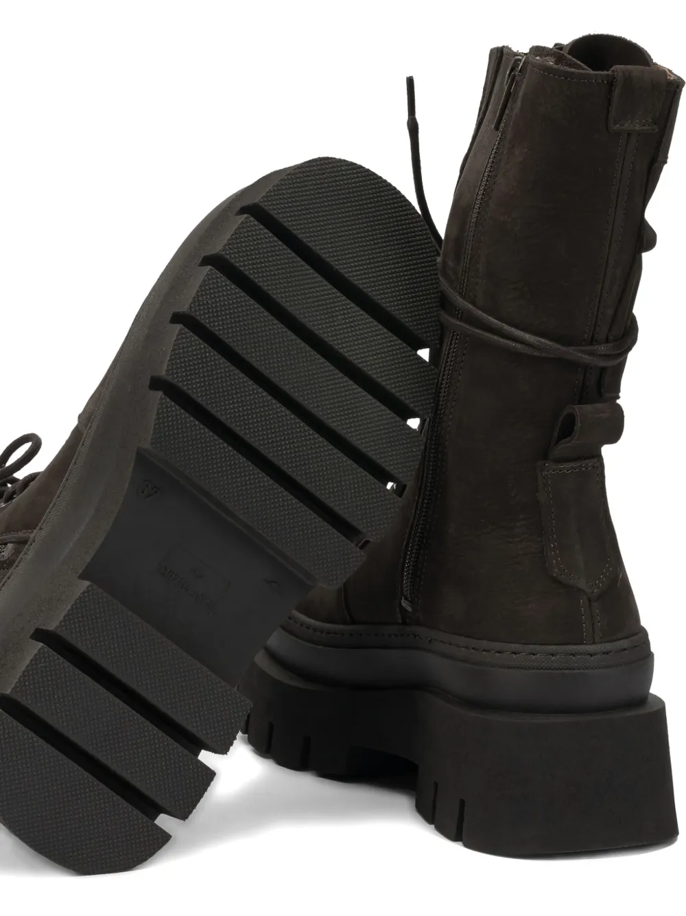 Copenhagen Lace-up Platform Boot In Brown