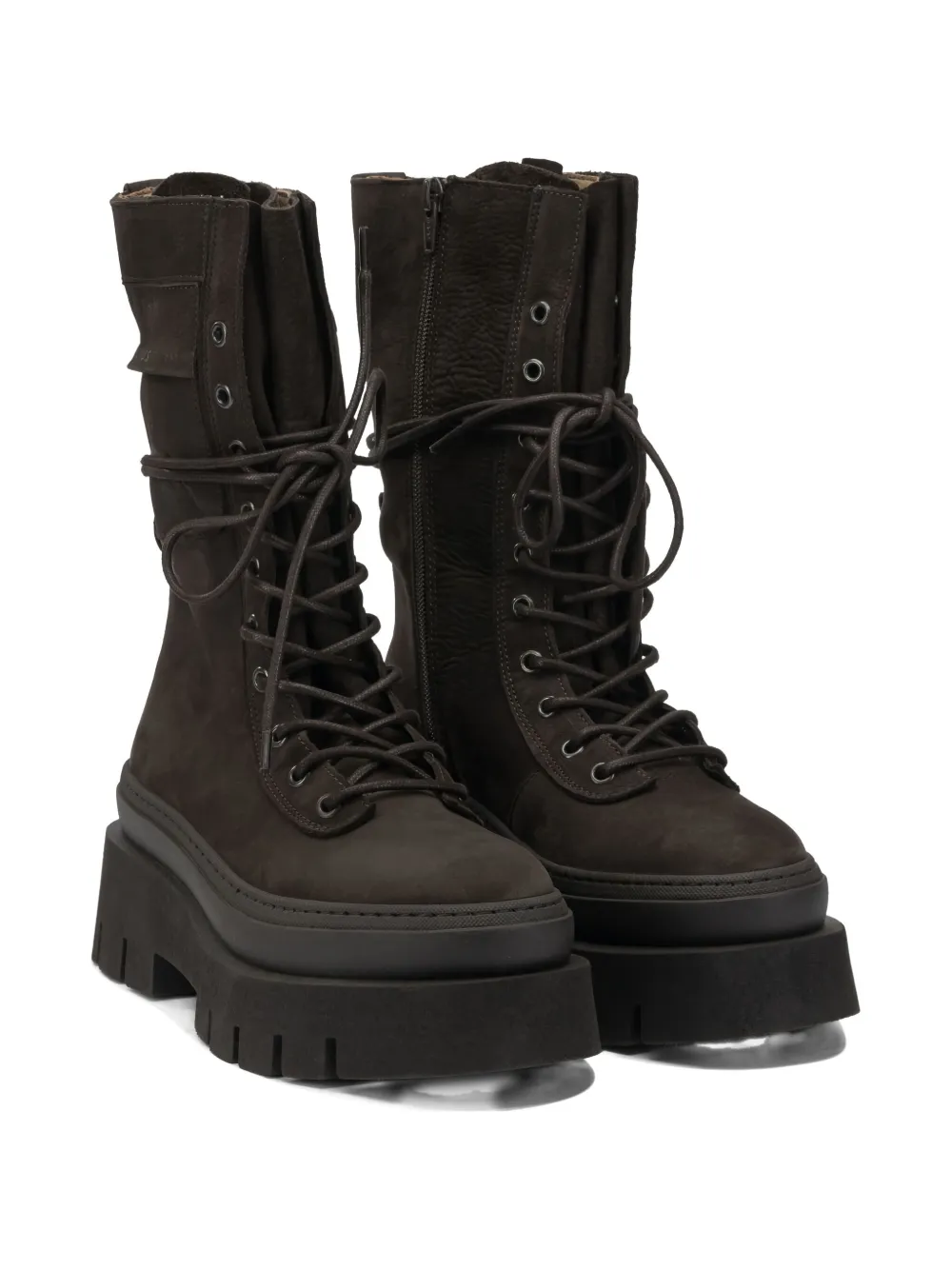 Copenhagen Lace-up Platform Boot In Brown