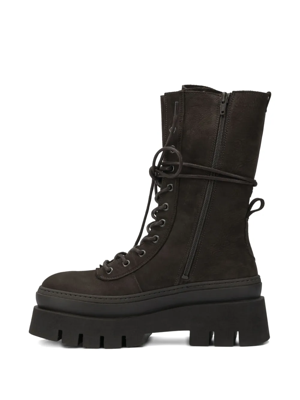 Copenhagen Lace-up Platform Boot In Brown