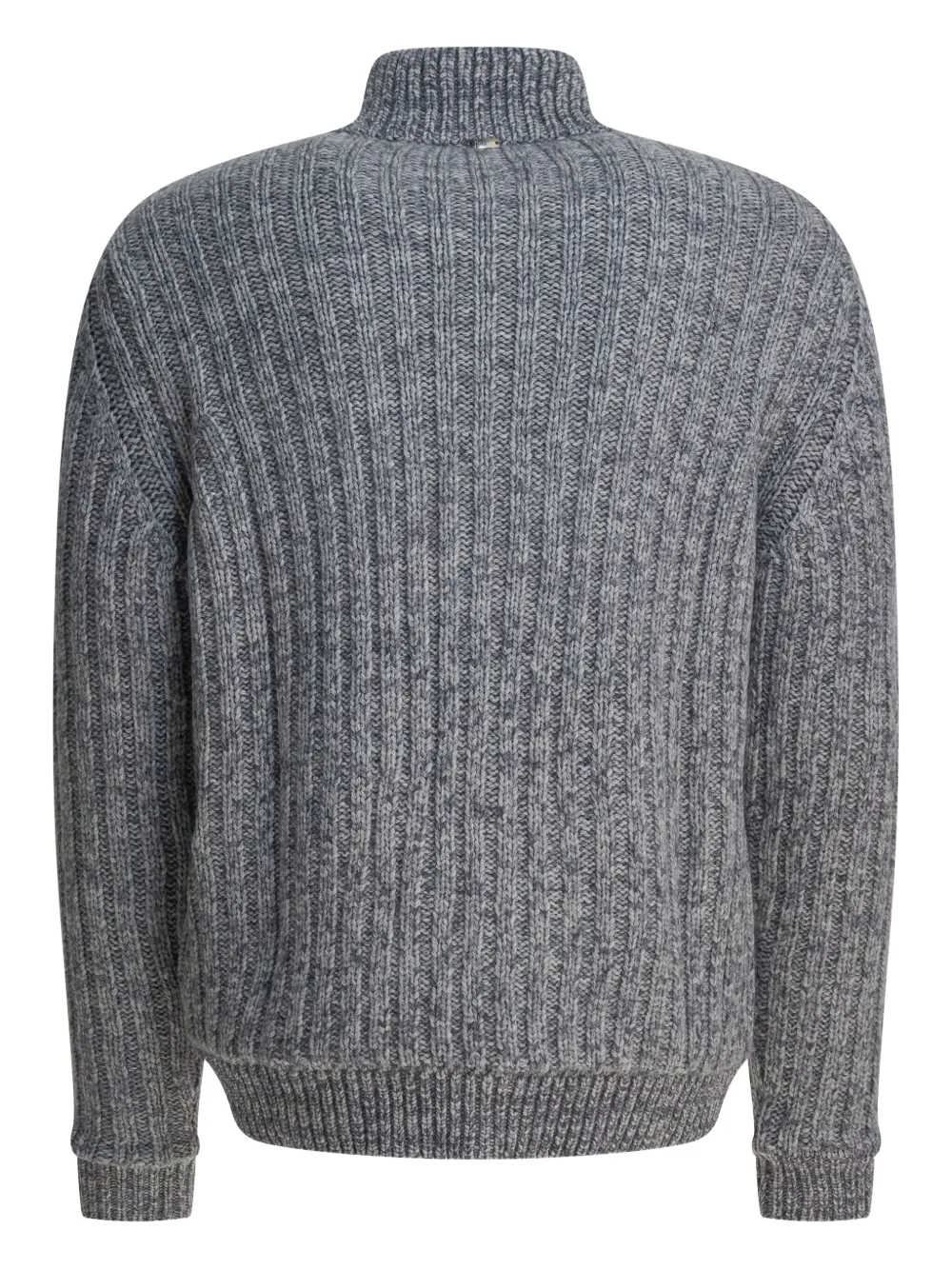 Herno Grey Single-breasted Wool Coat In Gray
