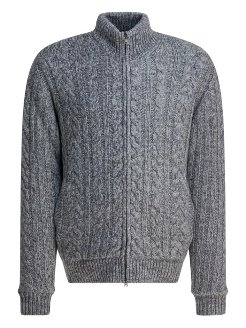 Herno cable knit zip cardigan