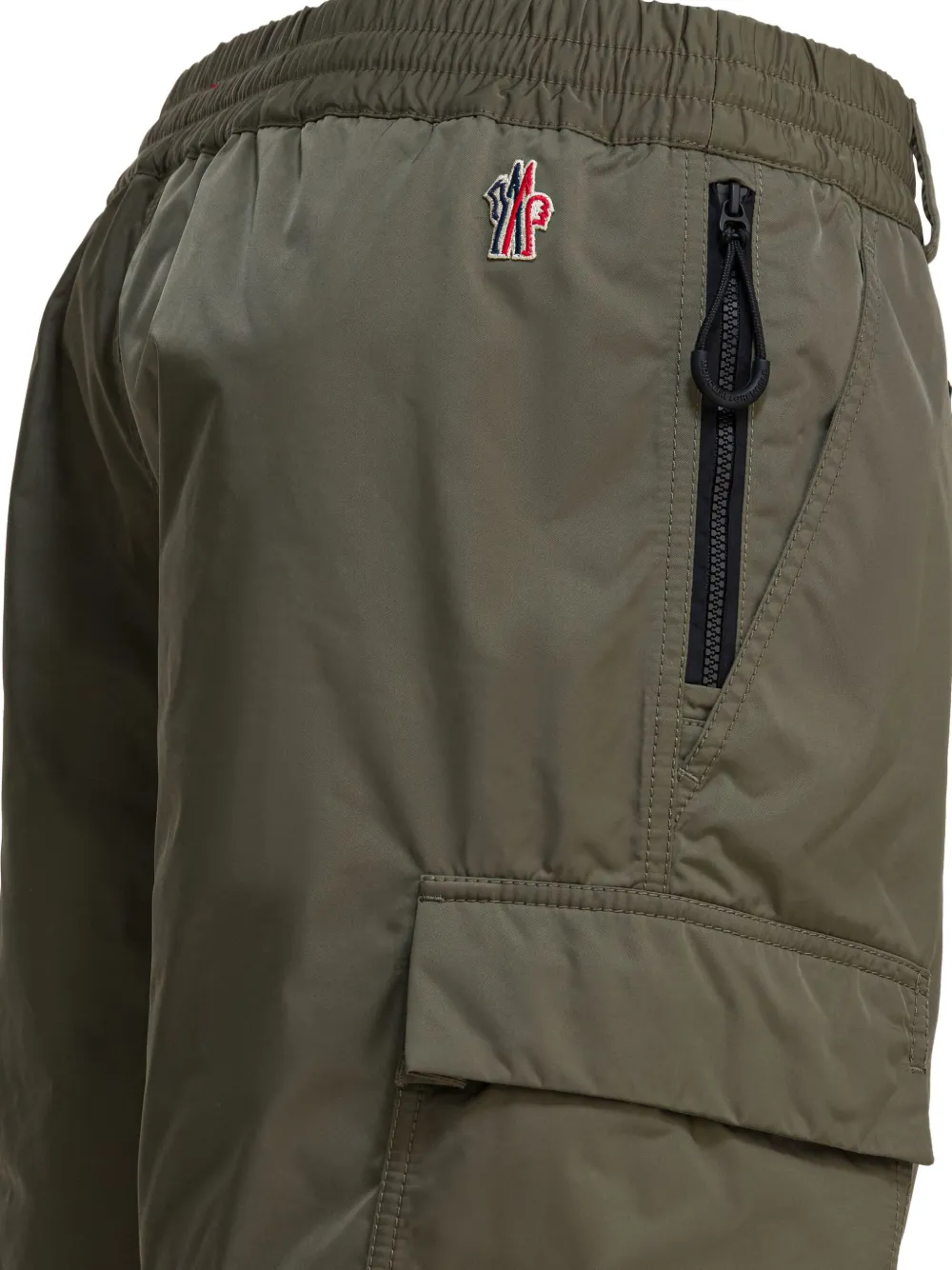 Moncler Utility Trousers Featuring Multiple Pockets In Green