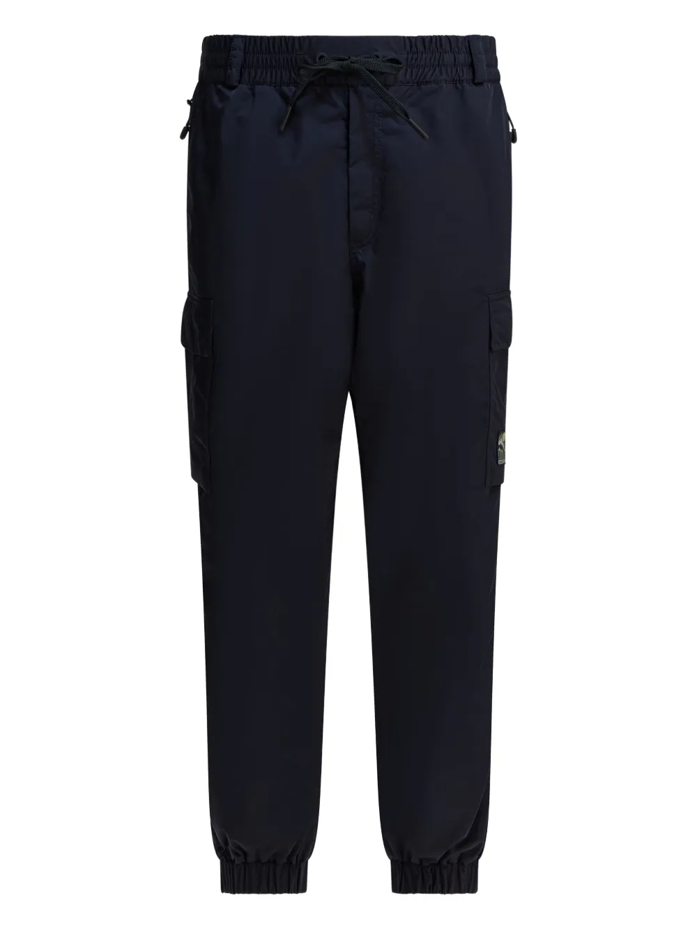 Moncler Utility Trousers With Elastic Features And Pockets In Blue