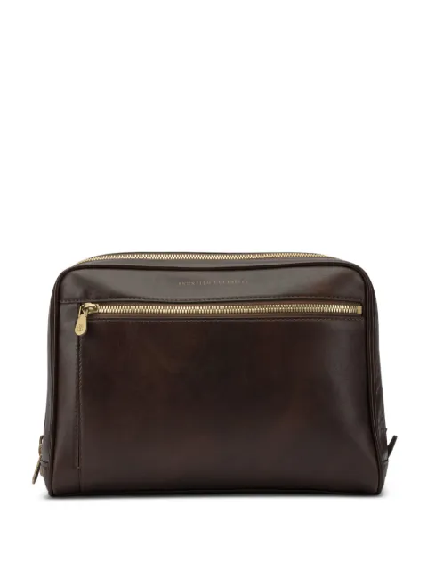 Brunello Cucinelli zip clutch bag