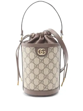 Gucci Pre-Owned 2016-2025 Mini GG Supreme Ophidia Bucket Bag