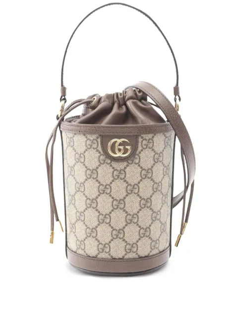 Gucci Pre-Owned 2016-2025 Mini GG Supreme Ophidia bucket bag