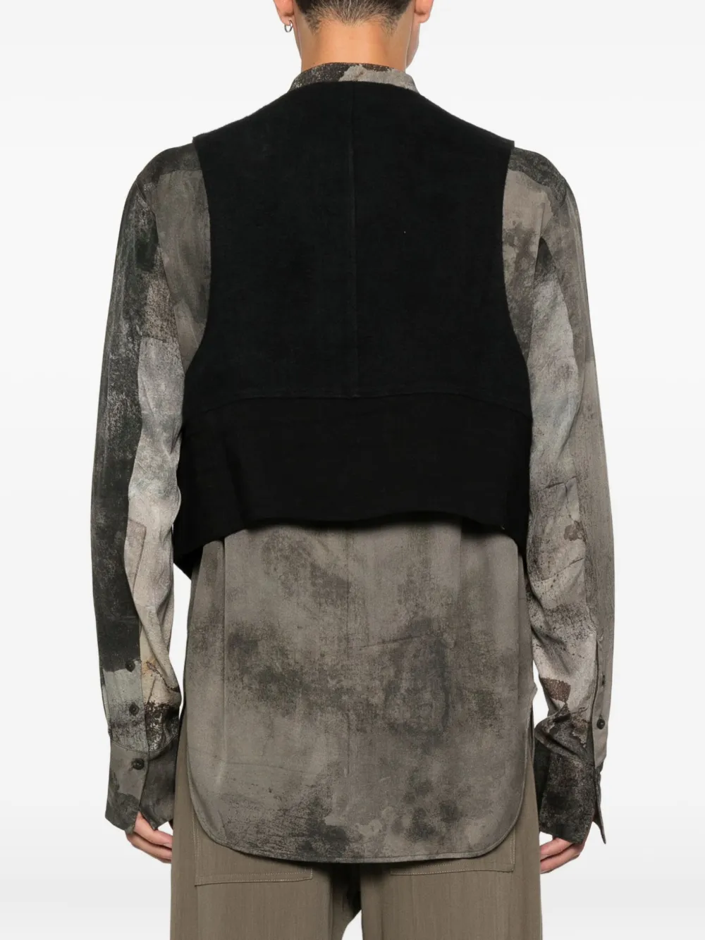 Ziggy Chen Asymmetrisch gilet Zwart