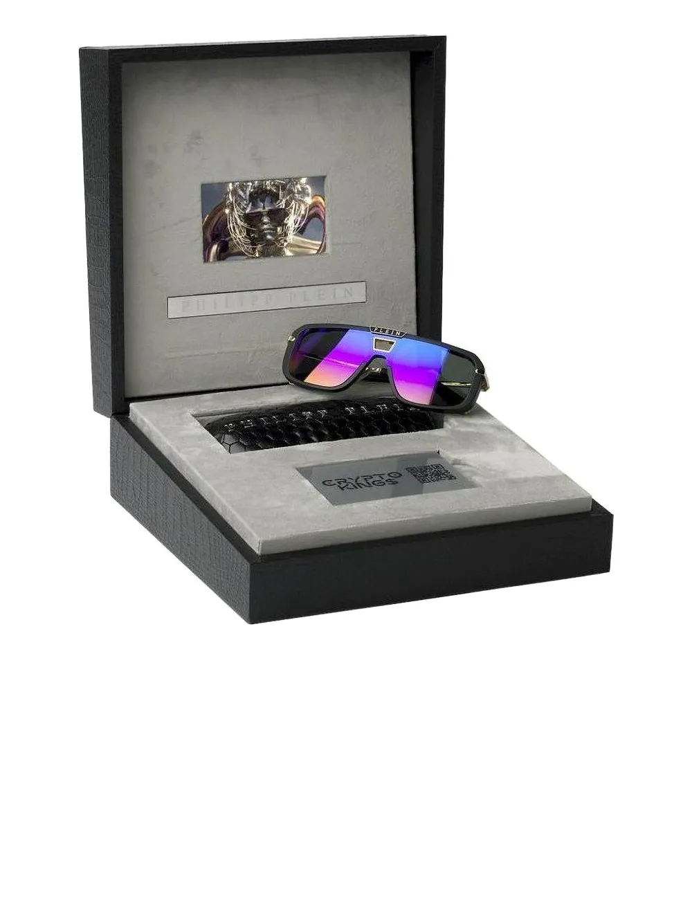 Philipp Plein SPP008M zonnebril Zwart