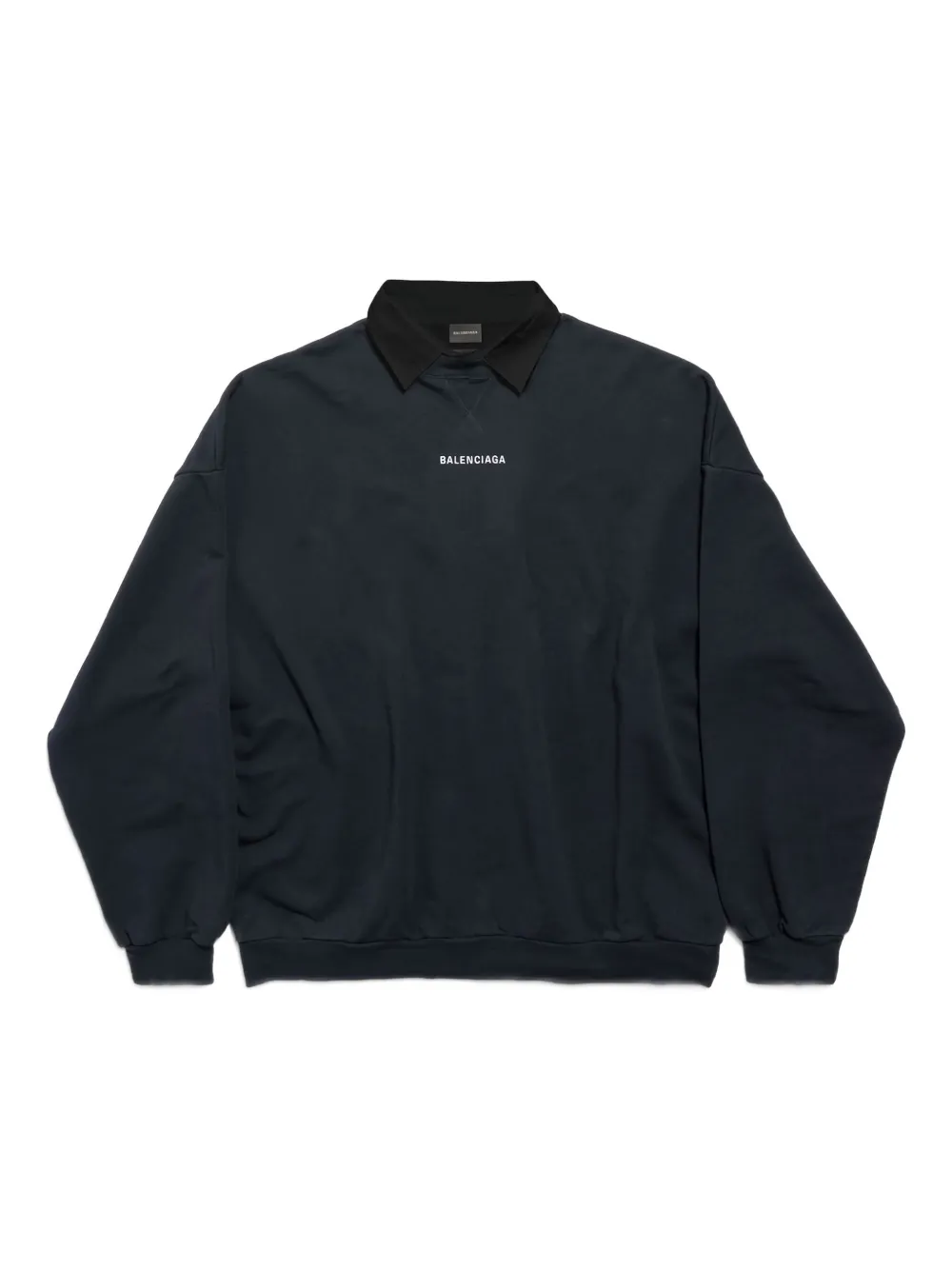 Balenciaga Felpa con colletto a camicia | nero | Image 1