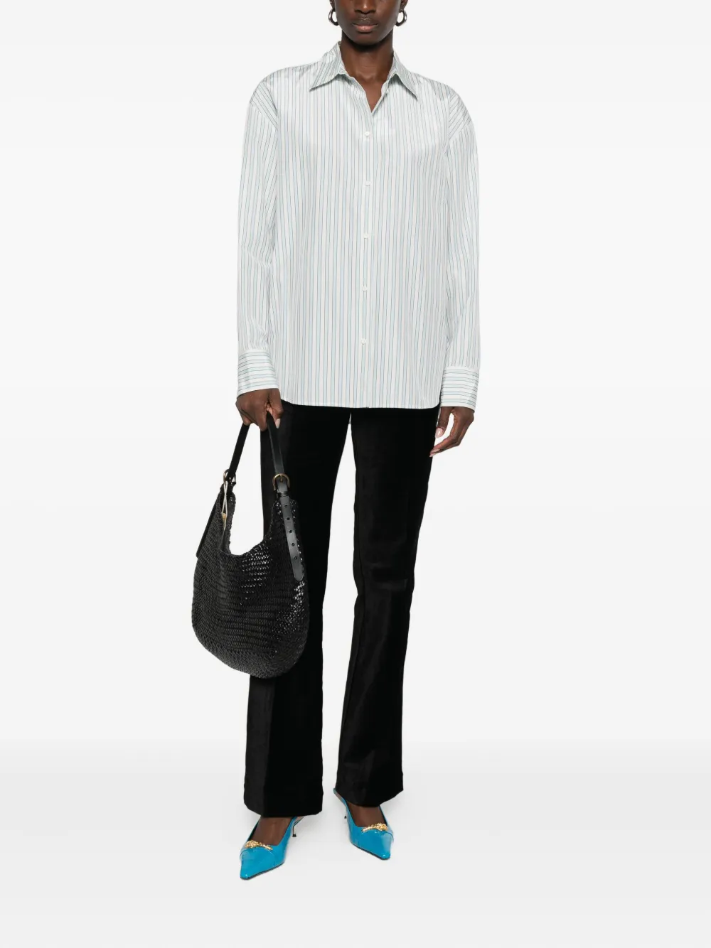 Forte Forte Blouse van zijdemix - Blauw