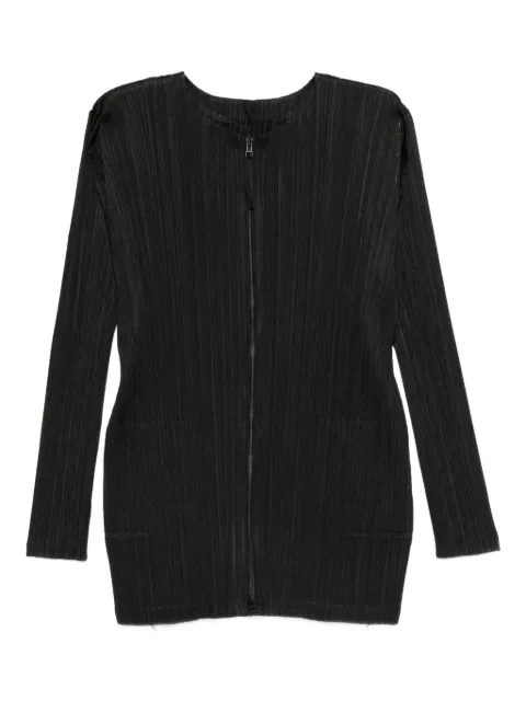 Pleats Please Issey Miyake cardigan à fermeture zippée