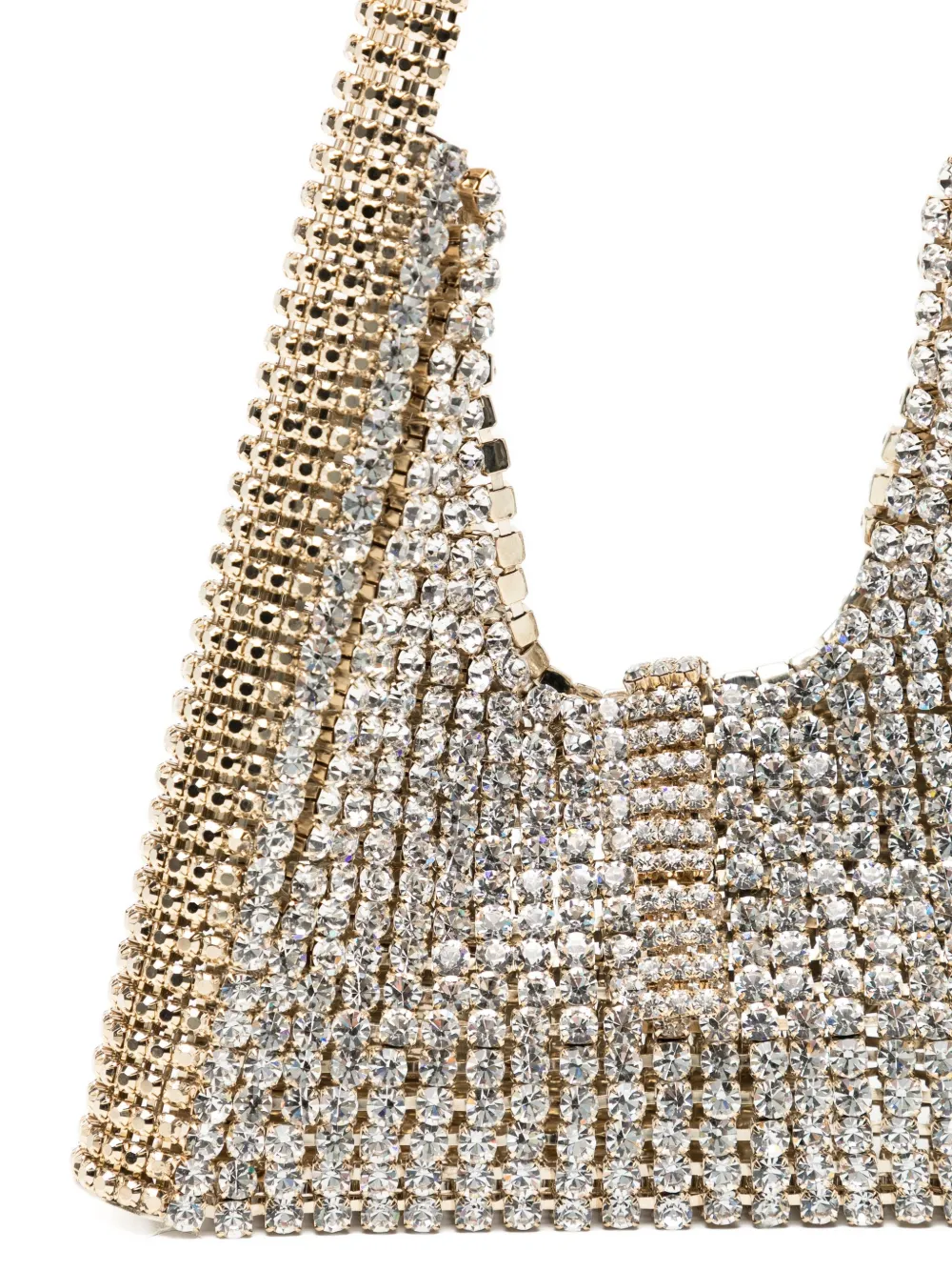 Benedetta Bruzziches Lia Crystal Brass Shoulder Bag In Gold