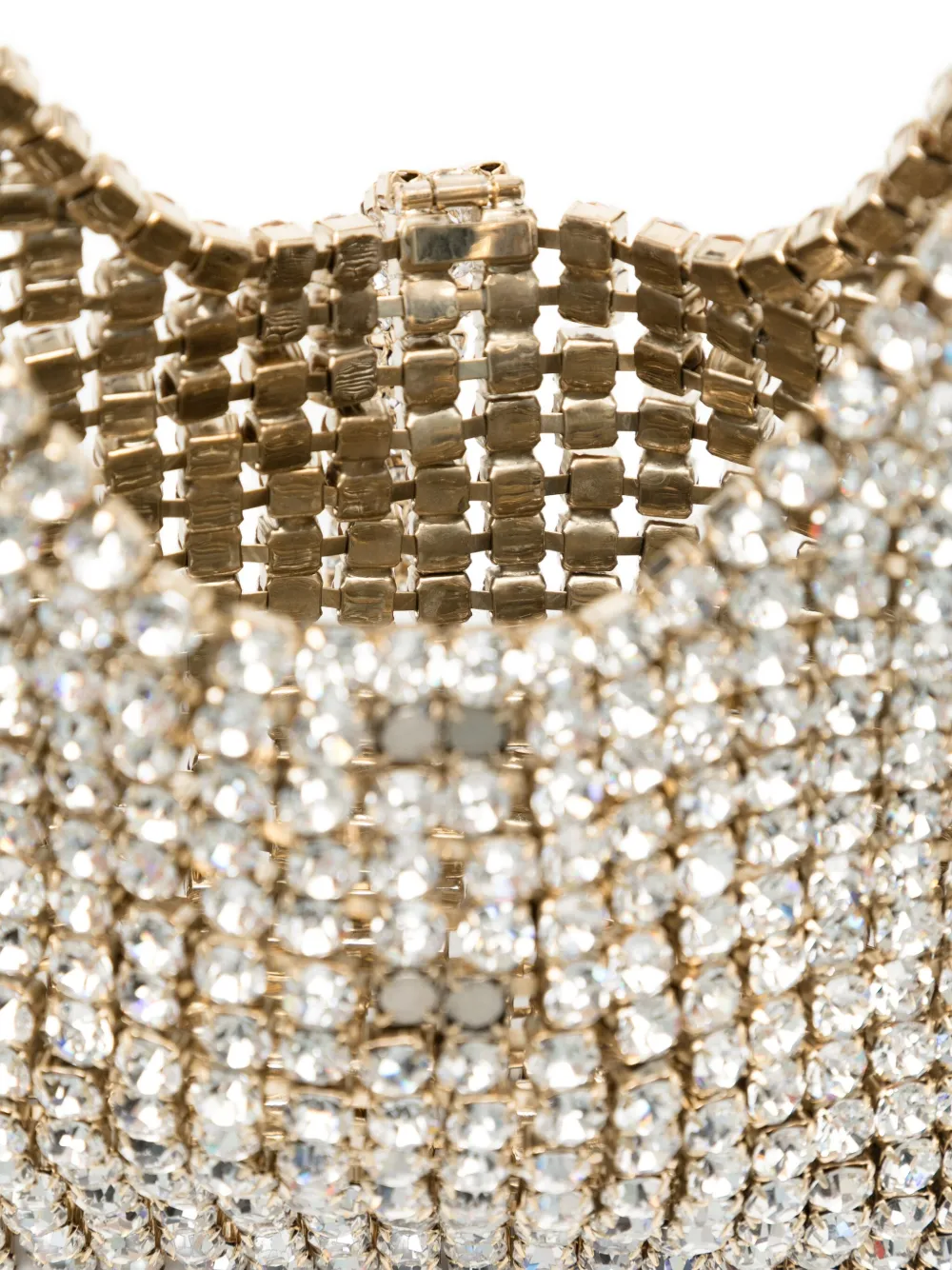 Benedetta Bruzziches Lia Crystal Brass Shoulder Bag In Gold