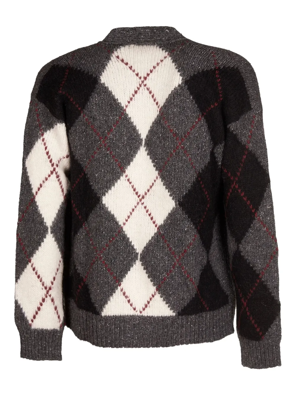 atomo factory argyle-pattern button cardigan | Cardigans | Image 2