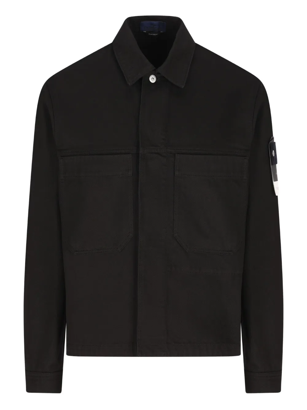 Stone Island buttoned patch-pocket skirt jacket | Black | Image 1