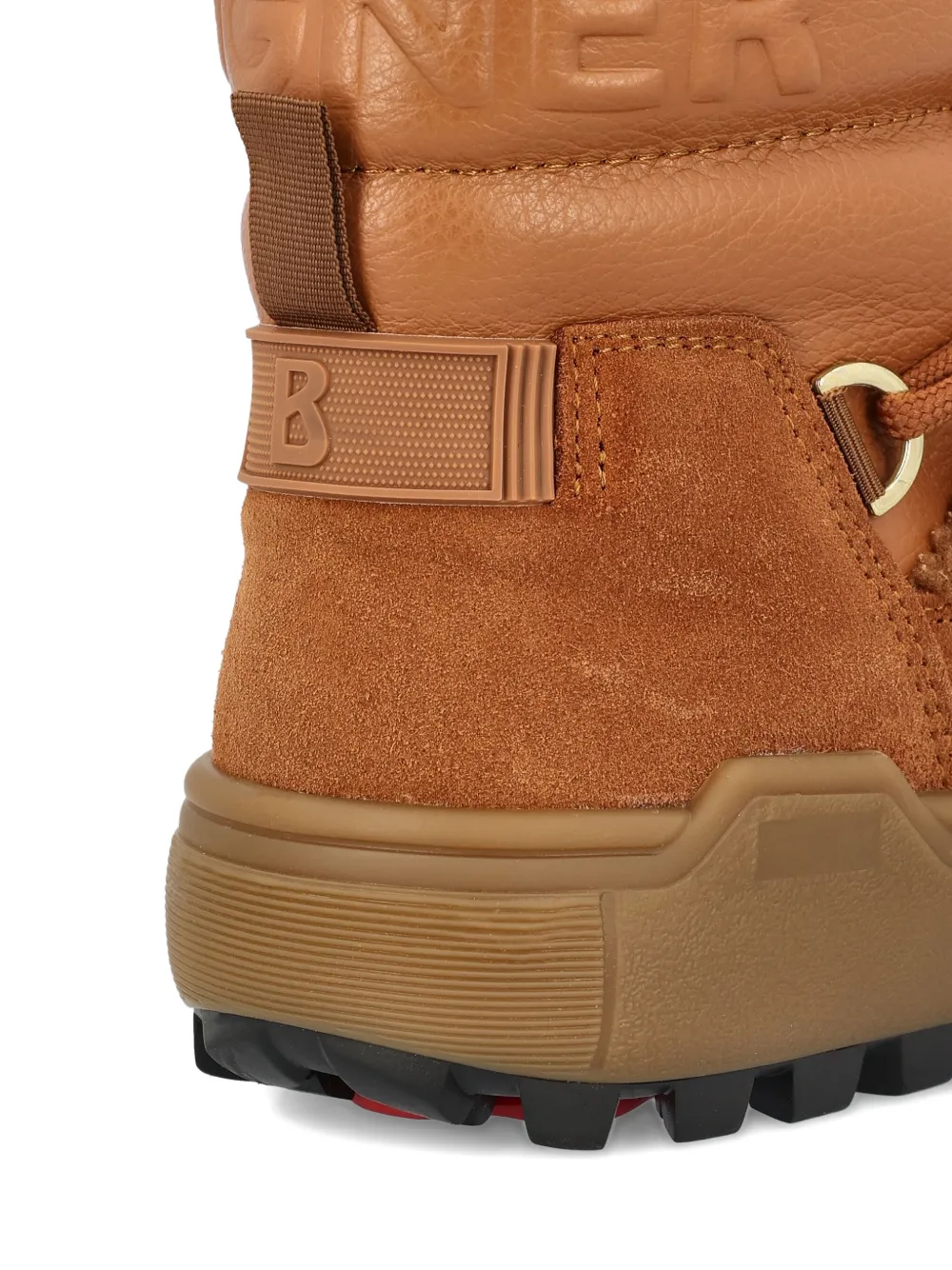 BOGNER Leren en lammy enkellaarzen Bruin