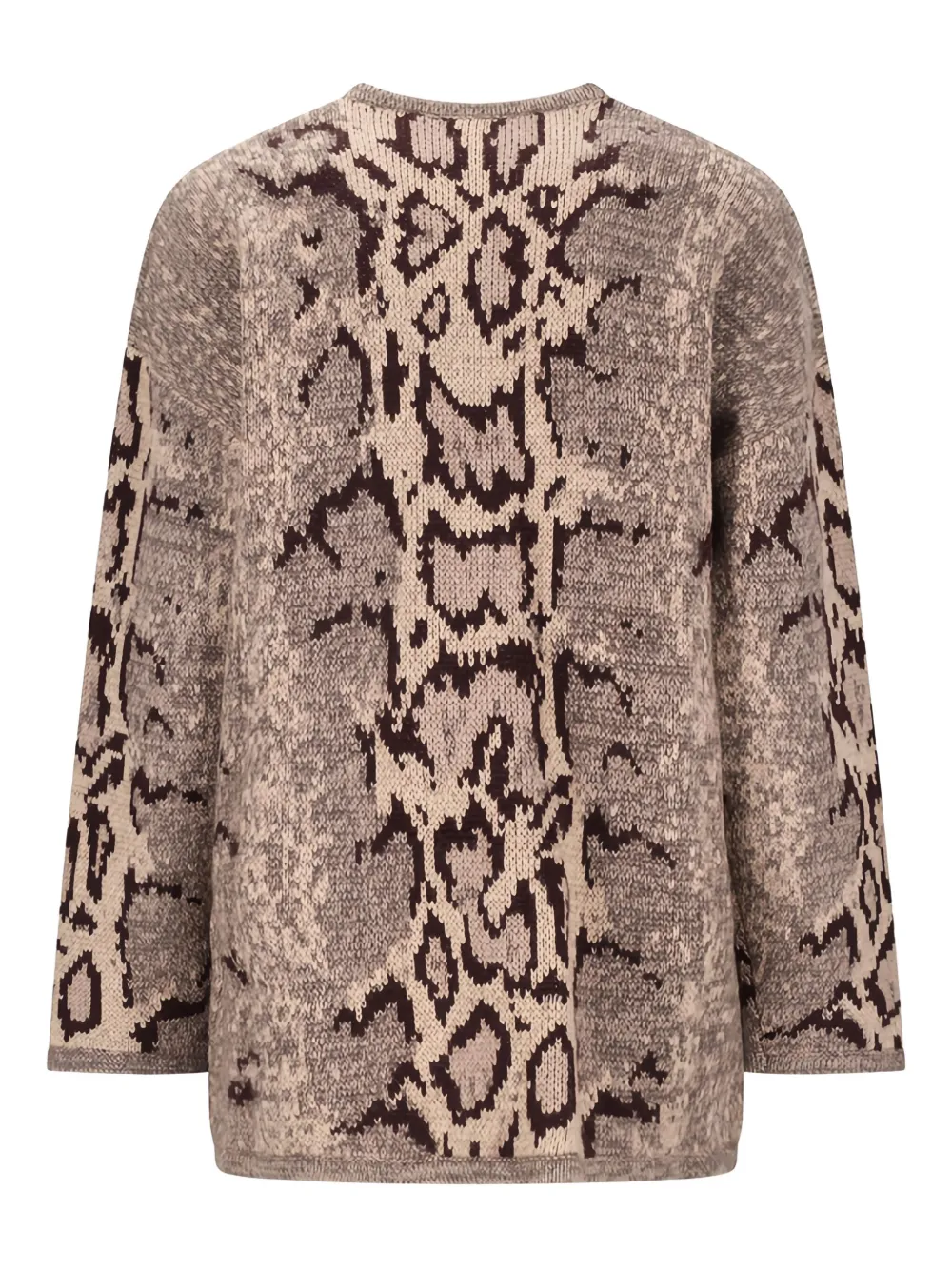  Valentino Garavani Animalier-print Buttoned Cardigan - Neutrals 