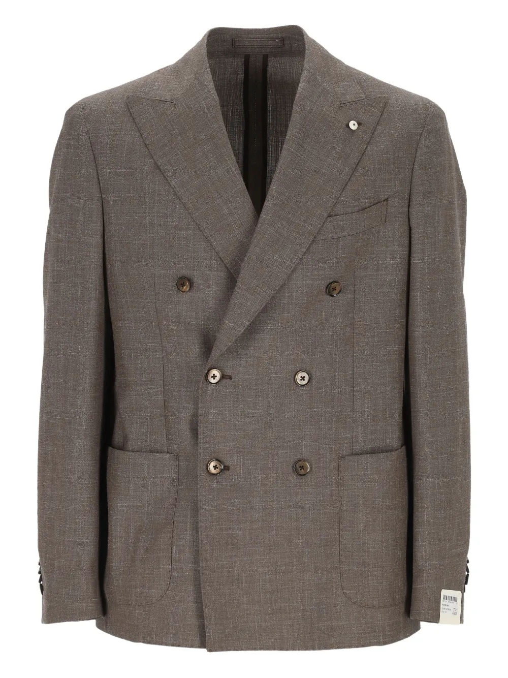 L.B.M. 1911 double-breasted blazer | Brown | Image 1
