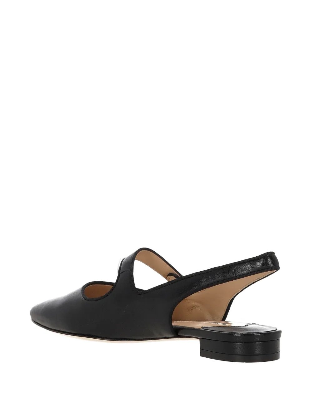 Manolo Blahnik sling-back flat pumps Zwart