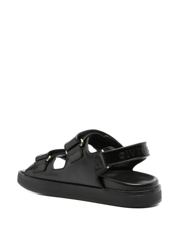 GUCCI ブラック ダブルストラップ サンダル Givenchy ダブルストラップ サンダル | ブラック | FARFETCH JP