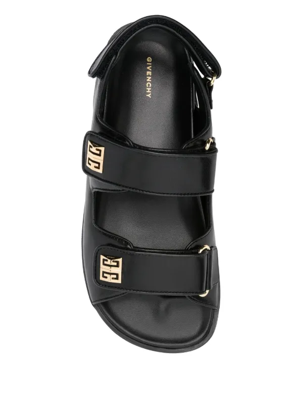 GUCCI ブラック ダブルストラップ サンダル Givenchy ダブルストラップ サンダル | ブラック | FARFETCH JP