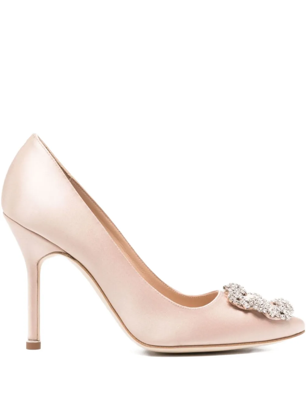 Manolo Blahnik 105 mm Hangisi pumps Beige