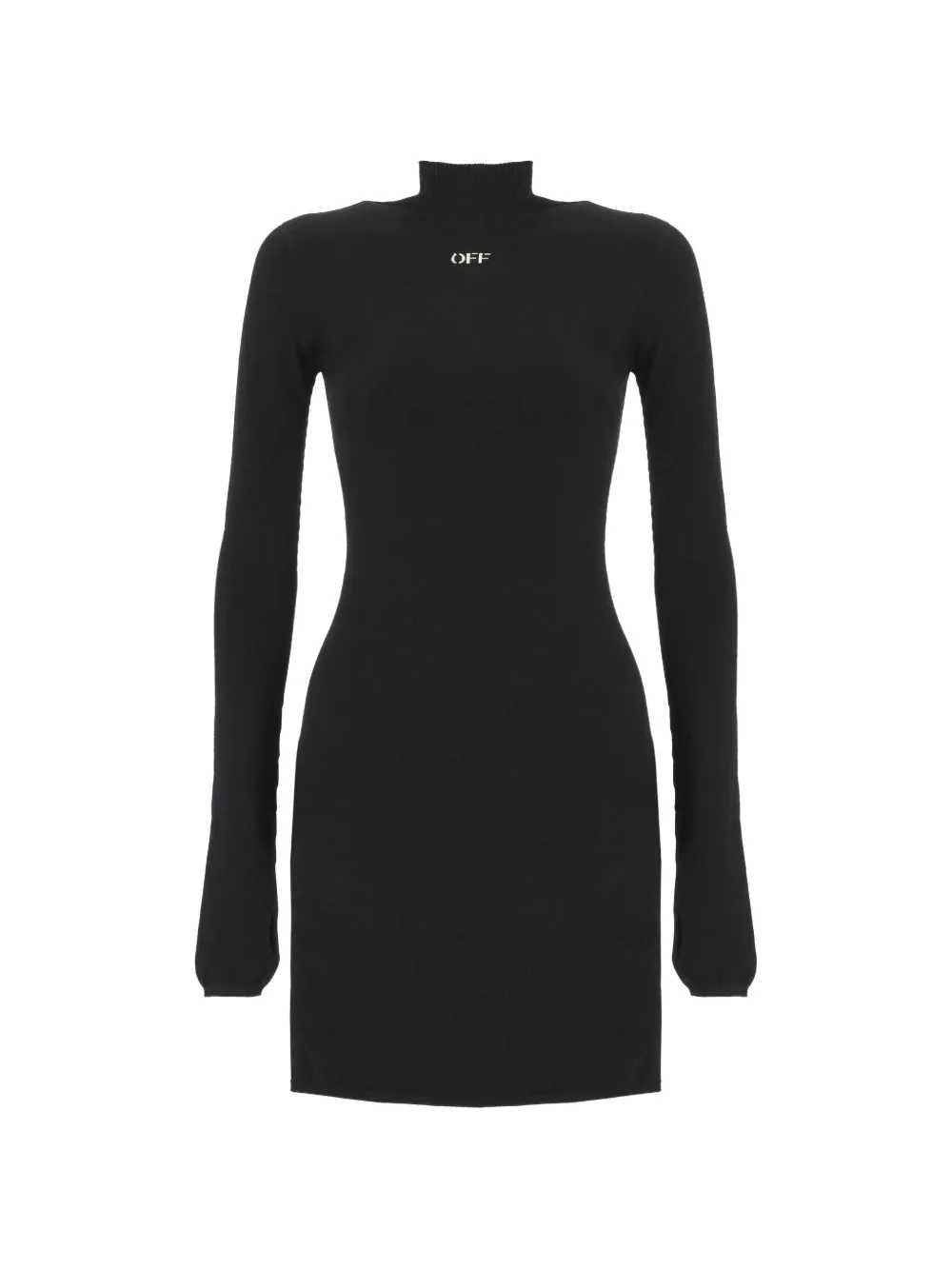 Off-White logo-print mini dress - Nero