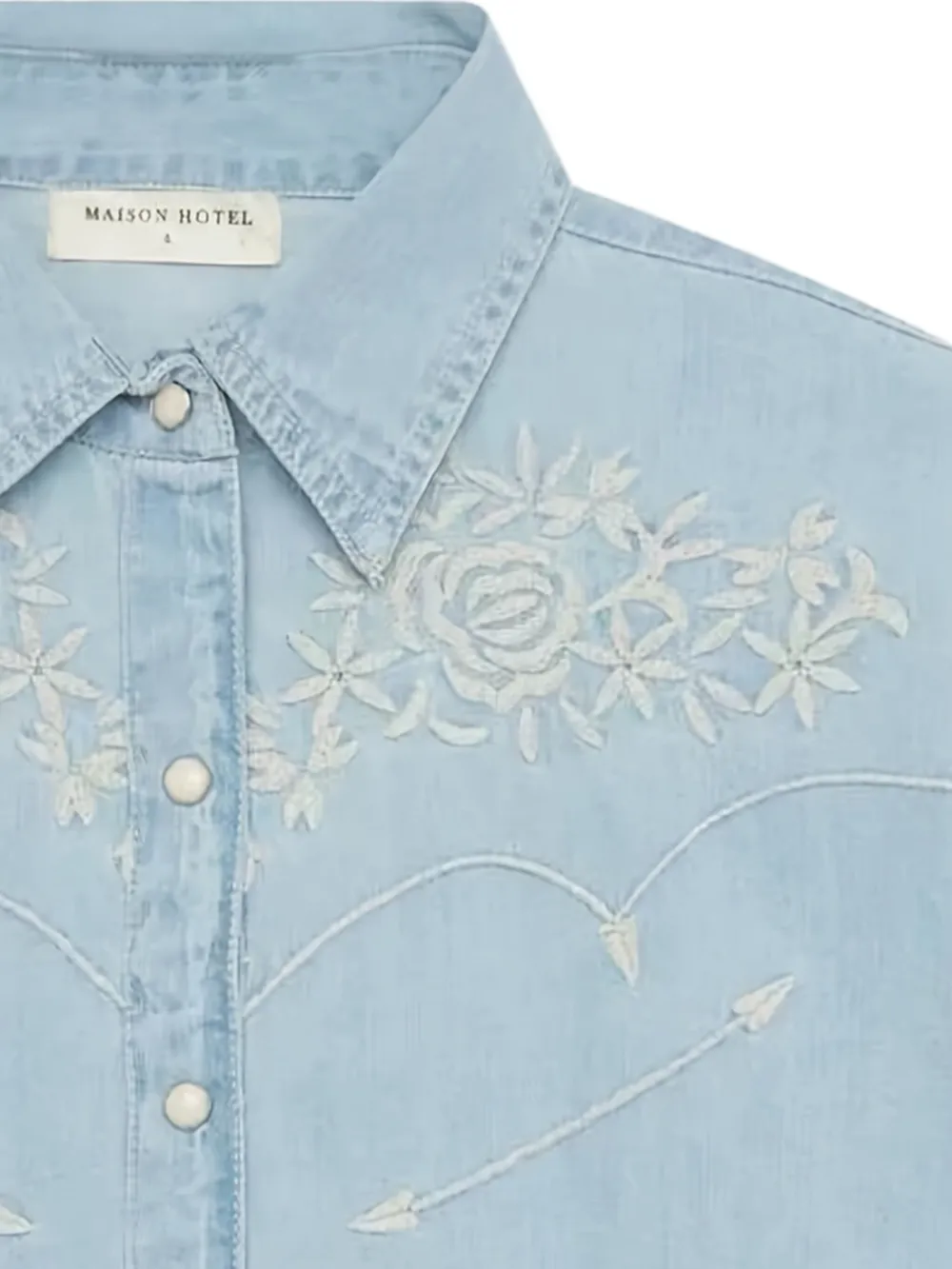MAISON HOTEL Embroidered shirt - Blauw