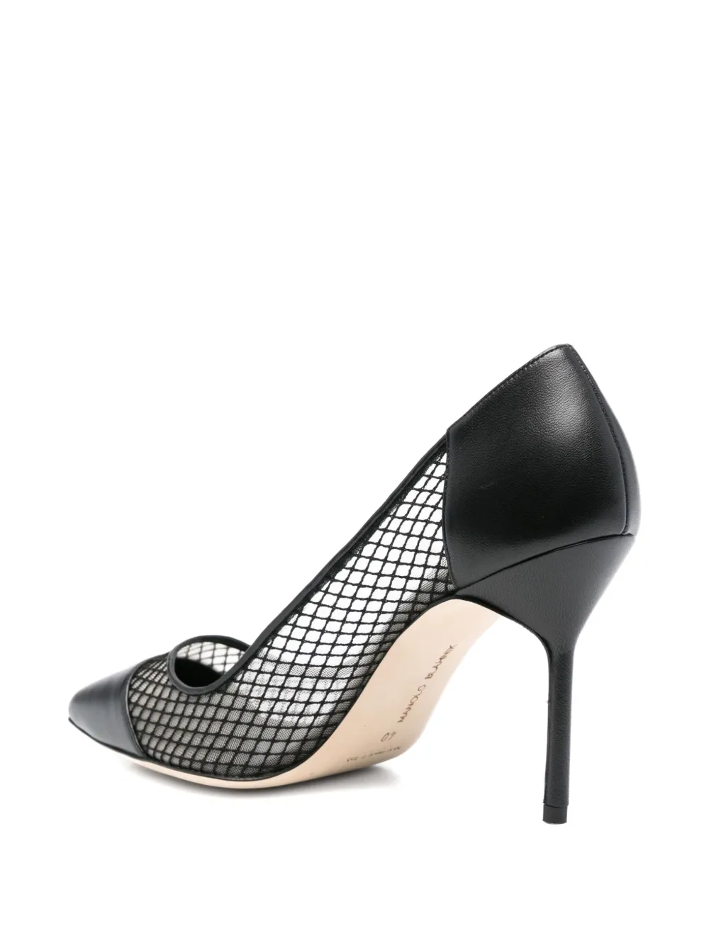 Manolo Blahnik Mesh pumps met puntige neus Zwart