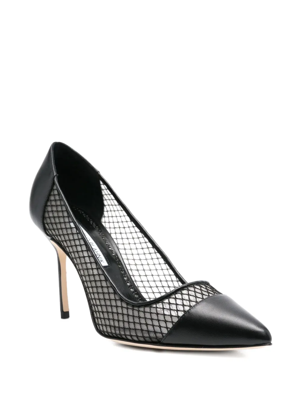 Manolo Blahnik Mesh pumps met puntige neus Zwart