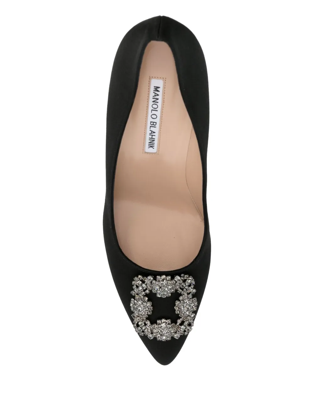 Manolo Blahnik Jewel-embellished Heeled Pumps In Black