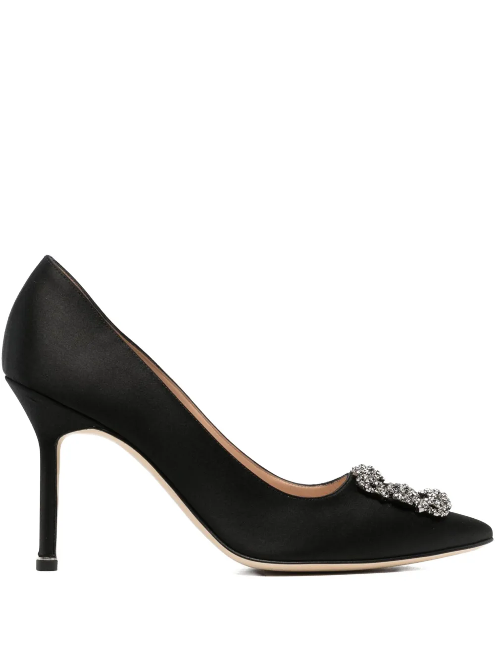 Manolo Blahnik Jewel-embellished Heeled Pumps In Black