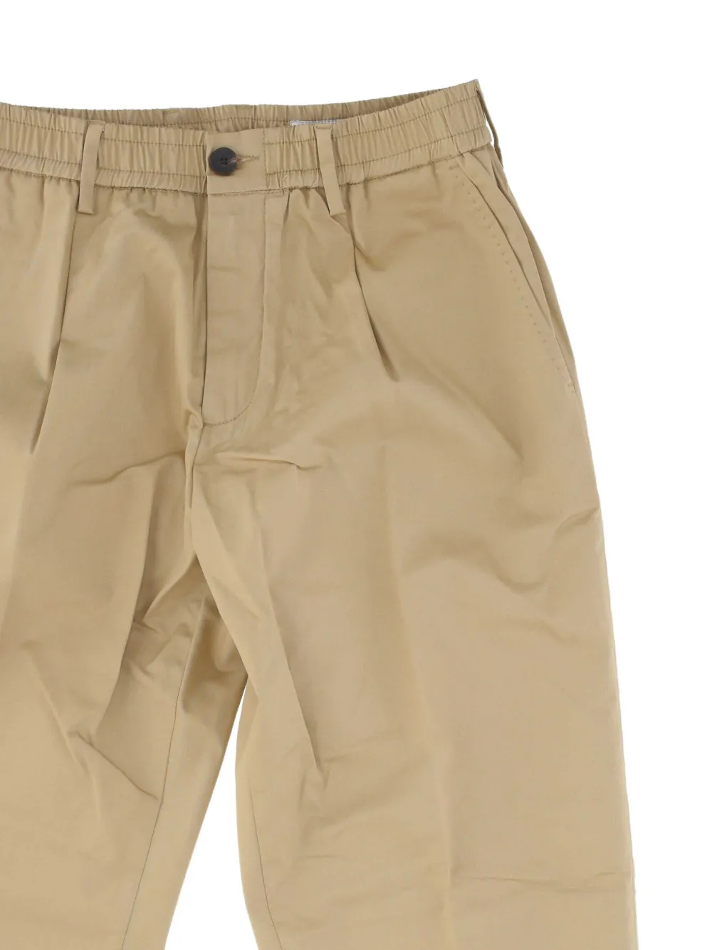 White Sand pleated elasticated trousers - Beige