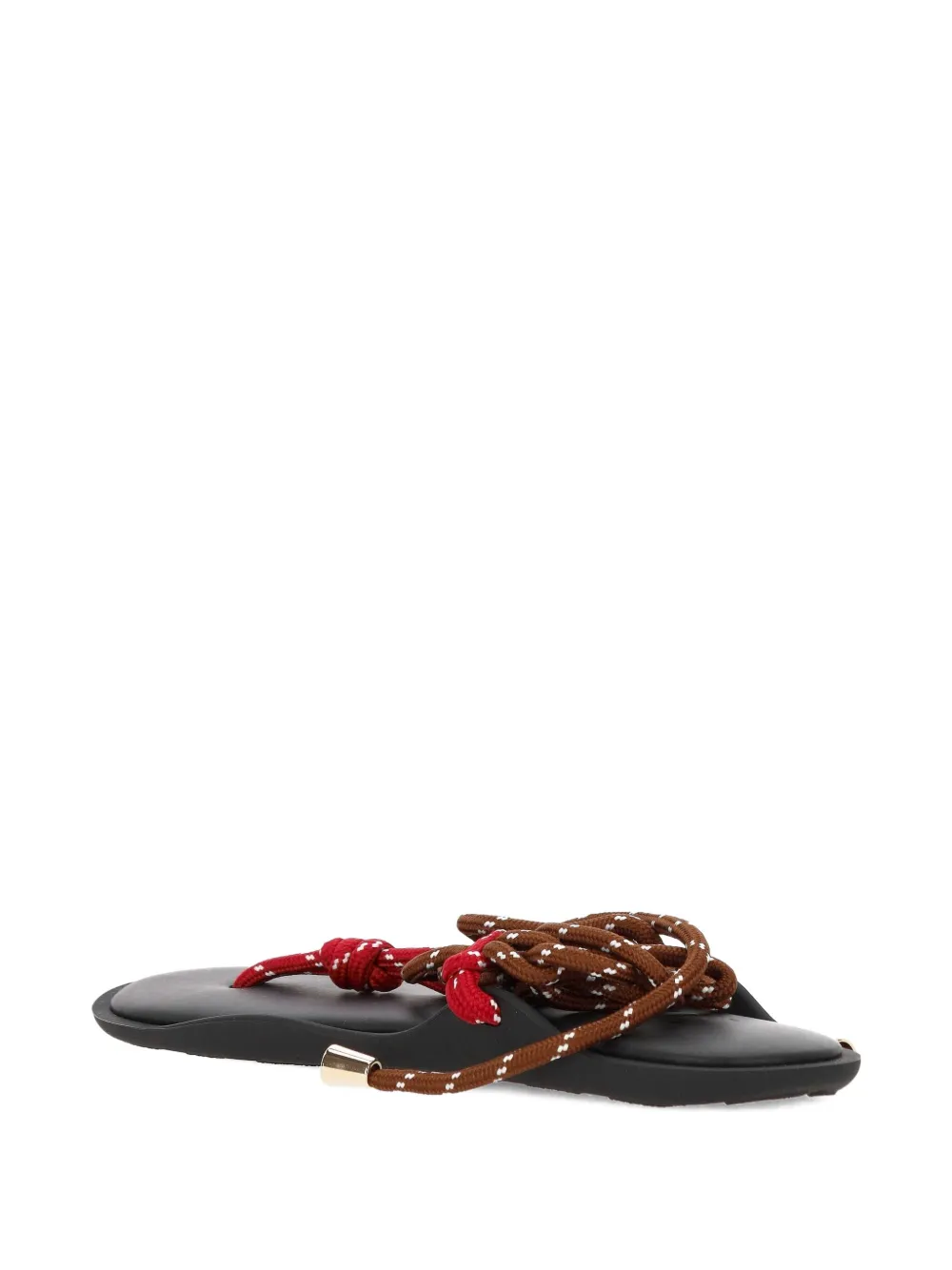 Flowze Rope Flat Sandals In Black