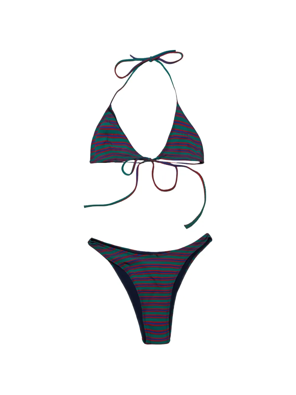 LIDO striped ribbed bikini - Blu