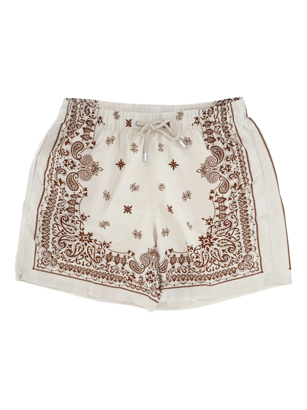 Mc2 Saint Barth Placed-print Drawstring Swim Shorts In Neutral