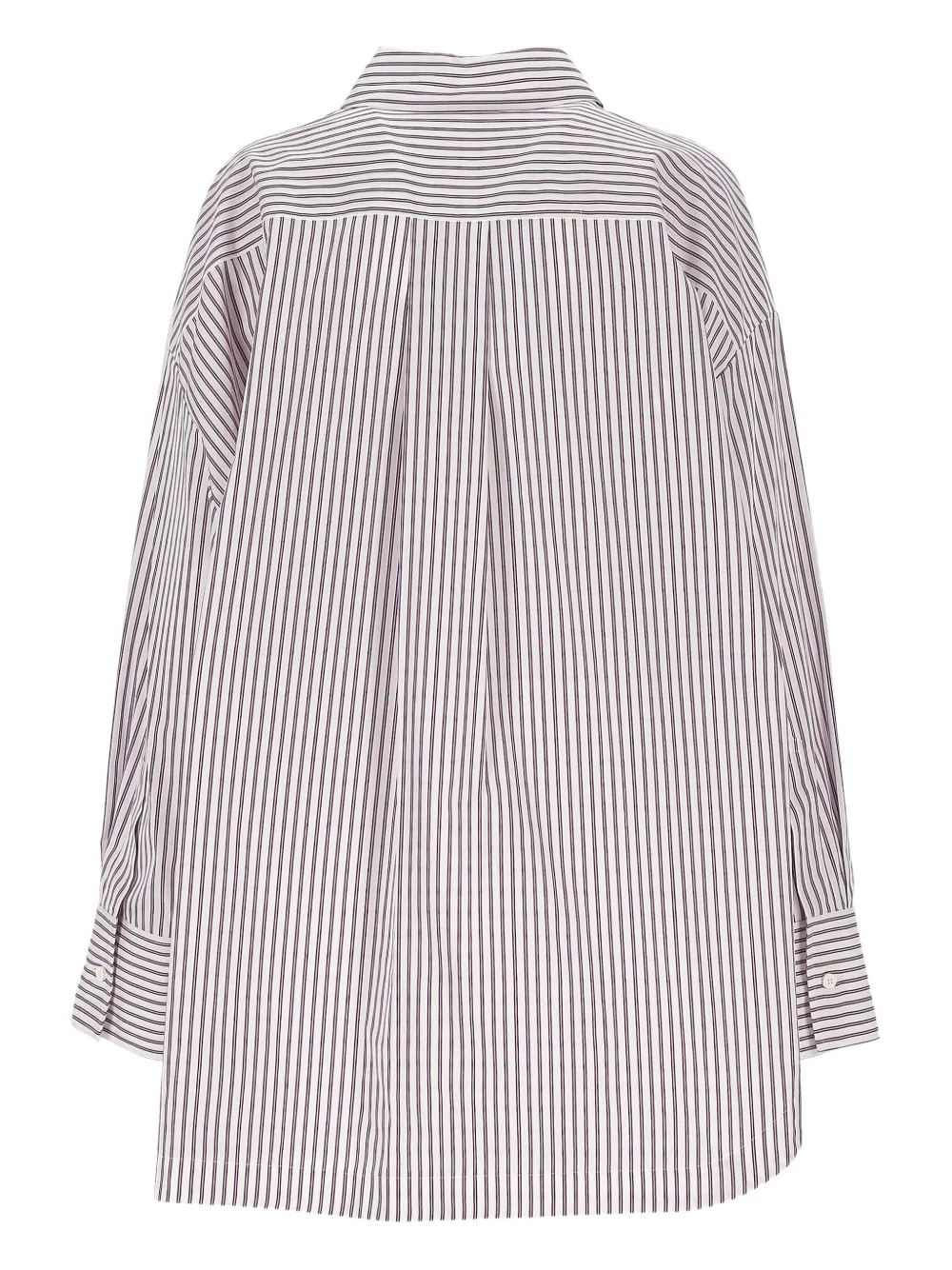 The Attico Diana striped cotton shirt - Wit