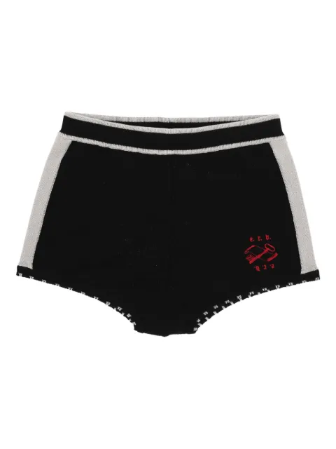Enfants Riches Déprimés striped embroidered shorts
