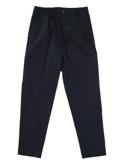 White Sand button-fastening pleated trousers