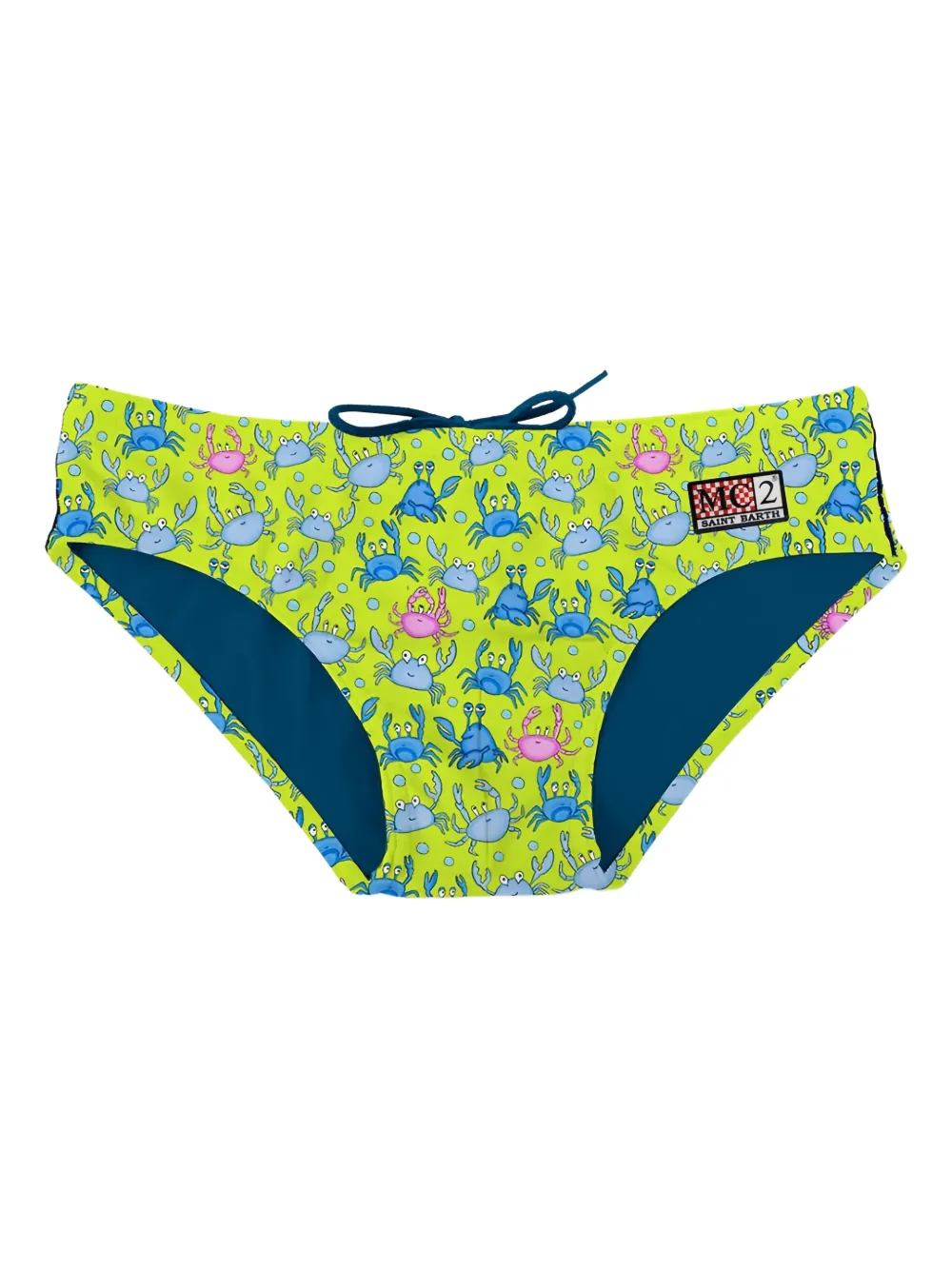 MC2 Saint Barth Kids Zwembroek met krabprint Groen