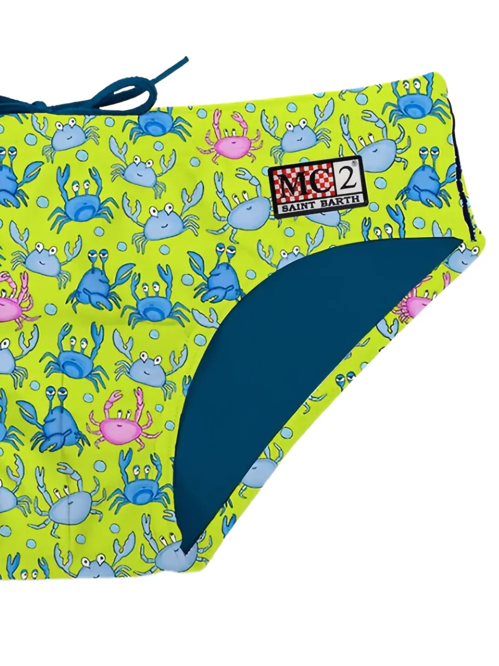 MC2 Saint Barth Kids Zwembroek met krabprint Groen