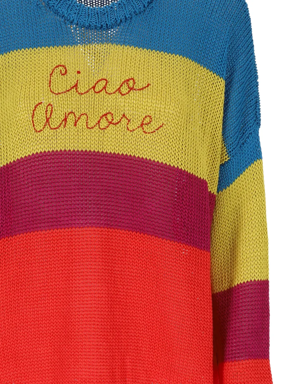 Giada Benincasa Gestreepte gebreide trui Rood