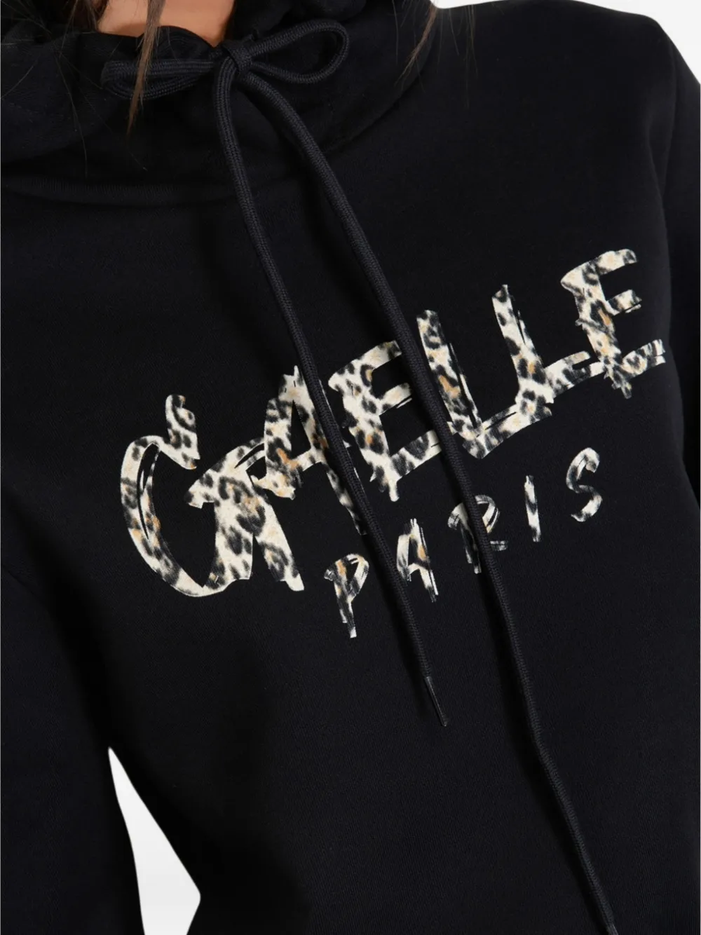 Gaelle balloon sleeve hoodie - Zwart