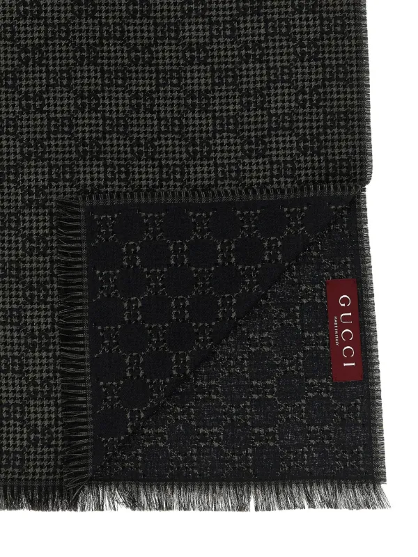 Gucci GG ジャカード スカーフ | ブラック | FARFETCH JP
