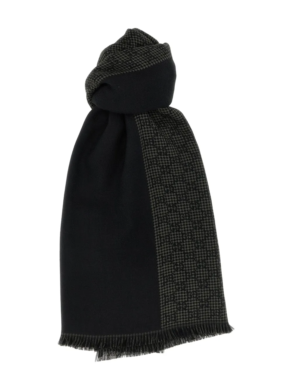 Gucci GG jacquard fringed scarf | Black | Image 1