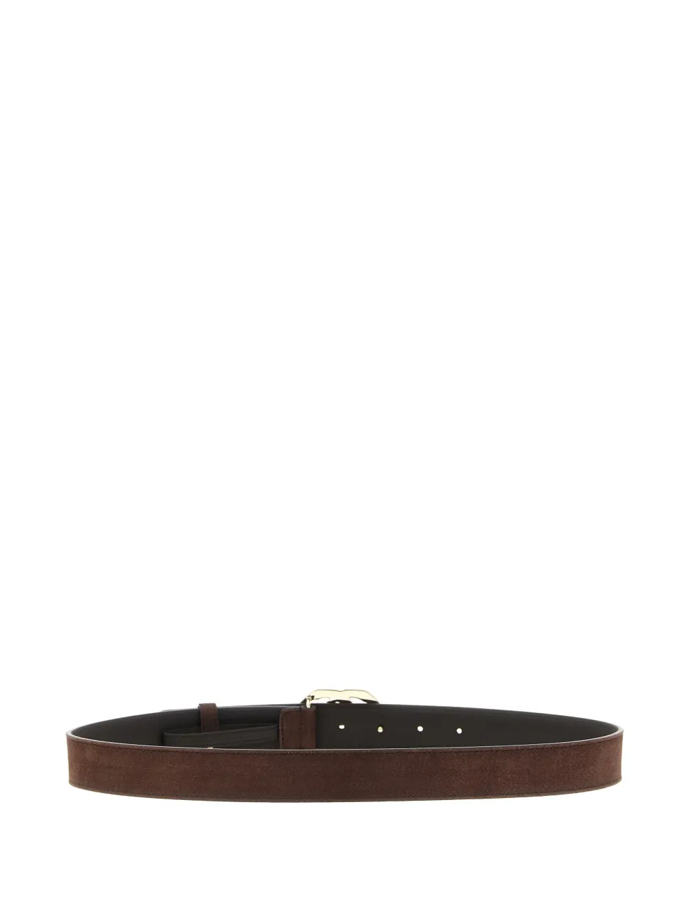 Gucci Gg Marmont Suede Belt In Brown