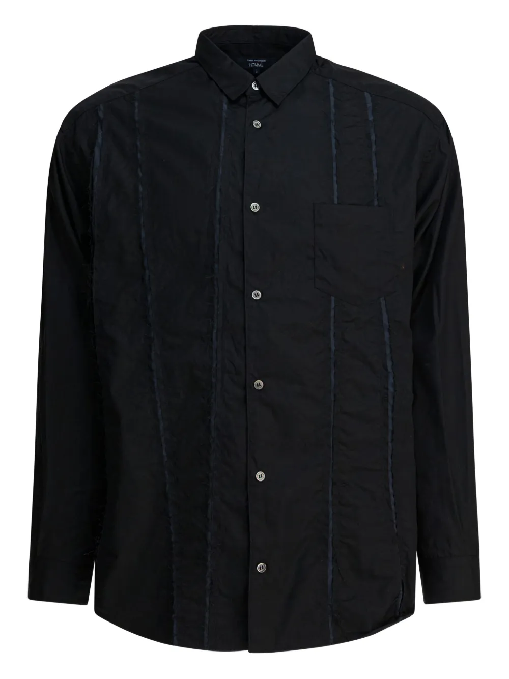 Comme Des Garçons Homme Deux Button-down Long Sleeve Shirt Featuring Pocket In Black