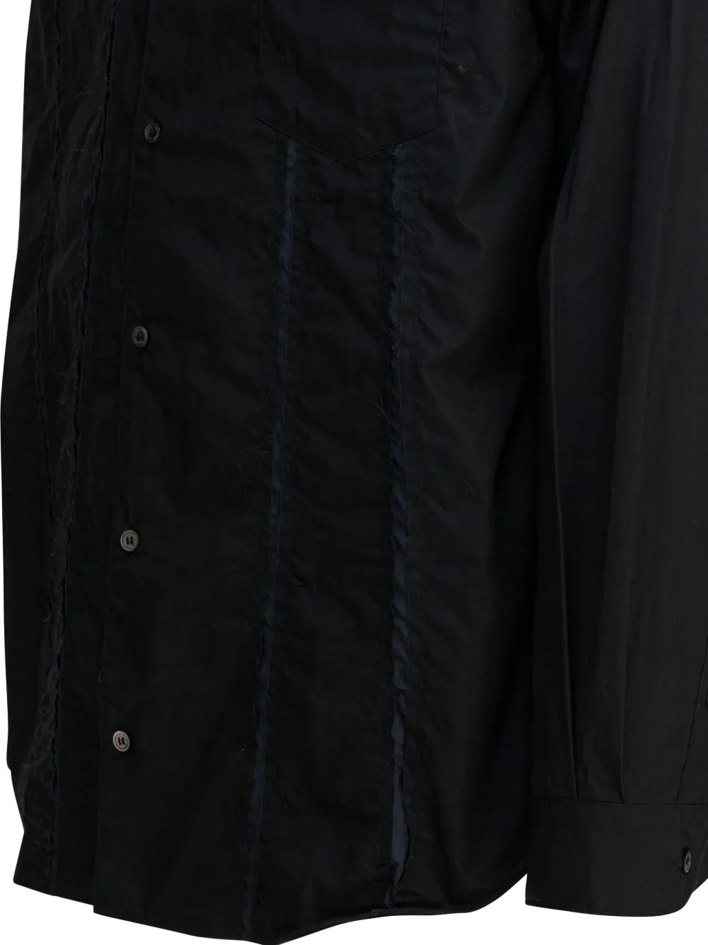 Comme Des Garçons Homme Deux Button-down Long Sleeve Shirt Featuring Pocket In Black