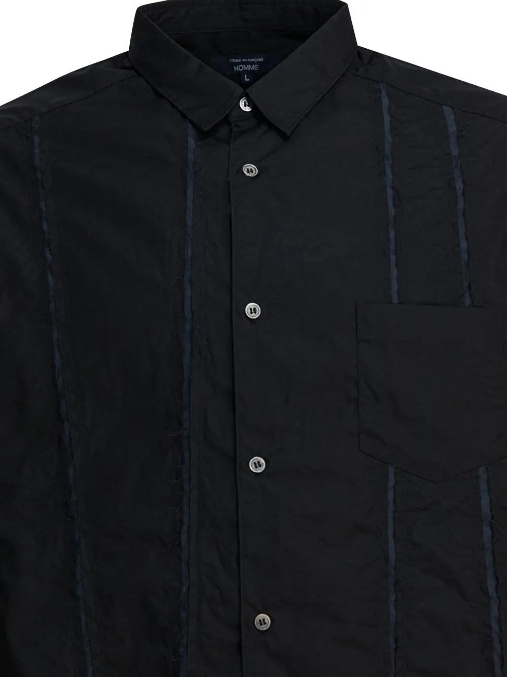 Comme Des Garçons Homme Deux Button-down Long Sleeve Shirt Featuring Pocket In Black