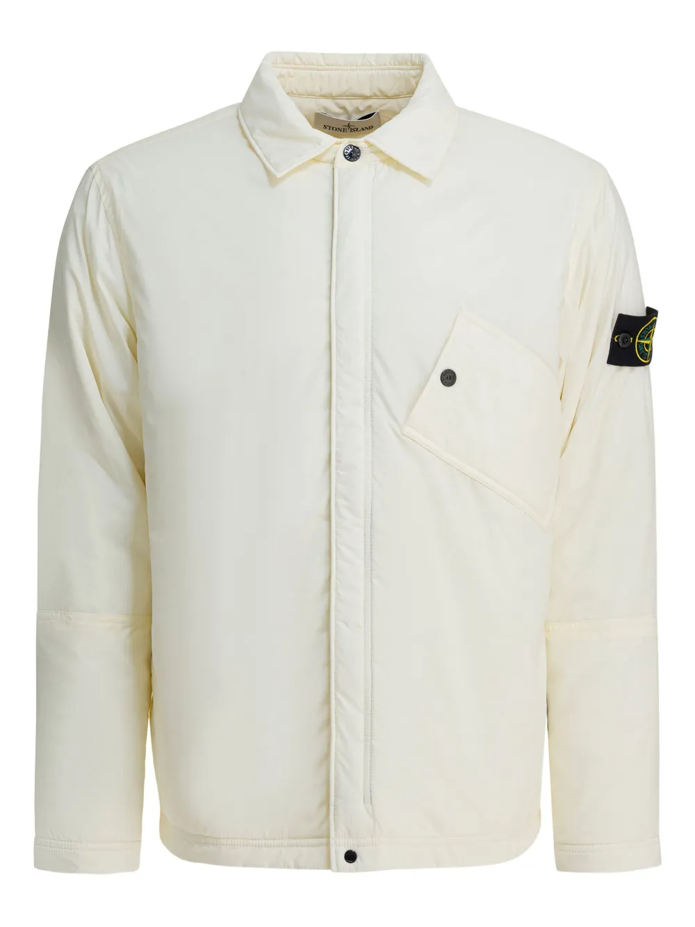 Stone Island pocket-patch overshirt | White | Image 1